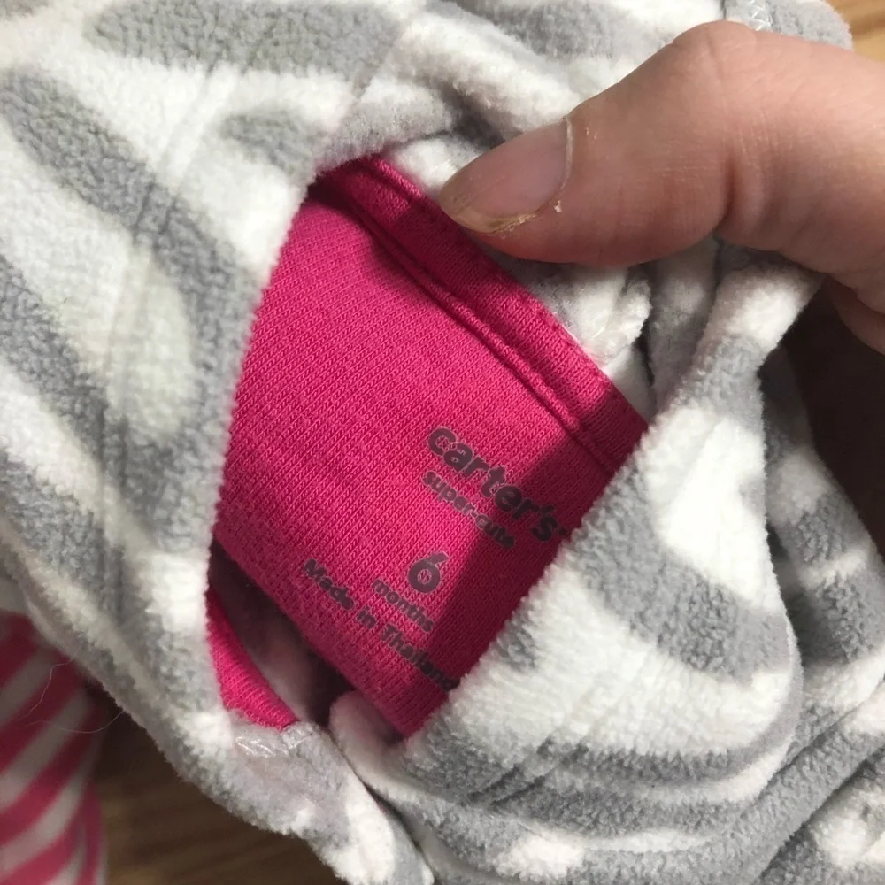 Carter’s Fleece Sweatshirt Bundle 6 months Pink Gray Pink Girls Baby